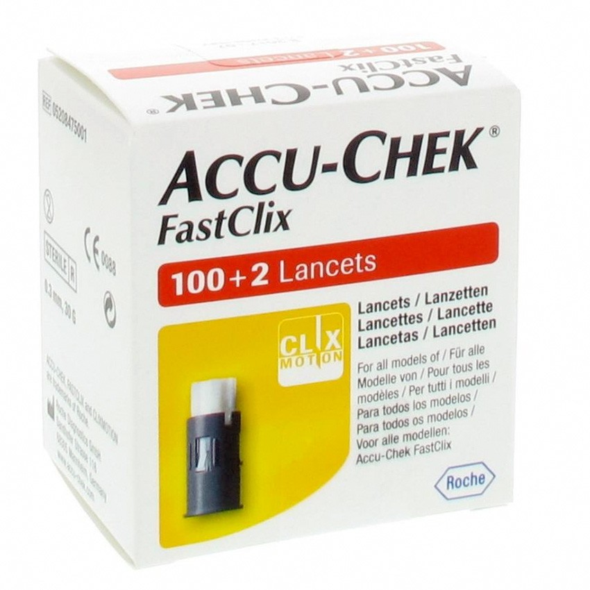 Roche Accu-chek fastclix 102 lancetas